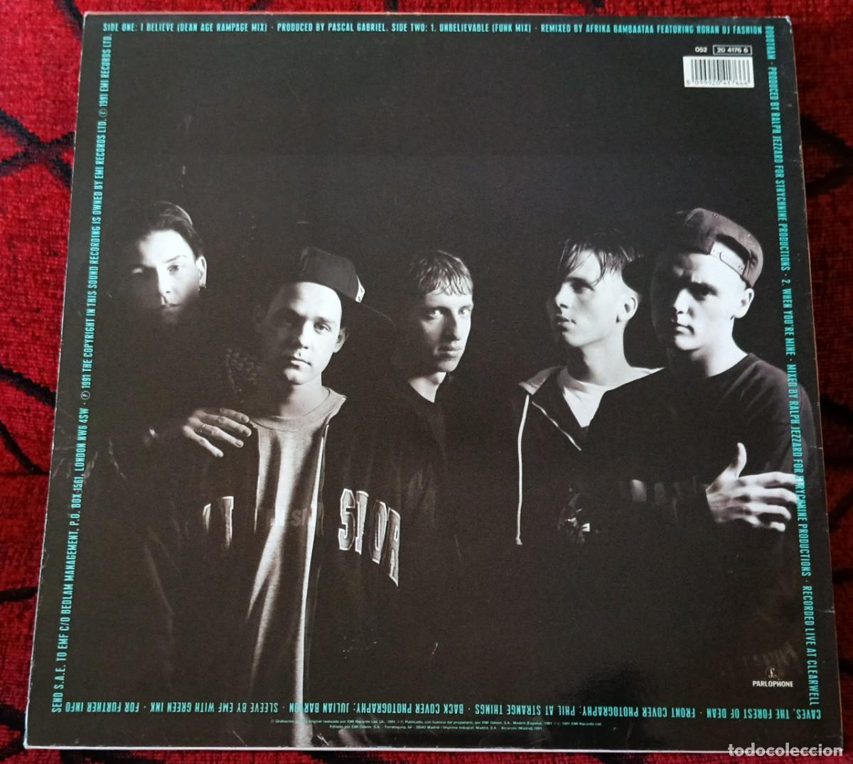 Discos de vinilo: EMF ** I Believe ** MAXI SINGLE VINILO 1991 - Foto 2