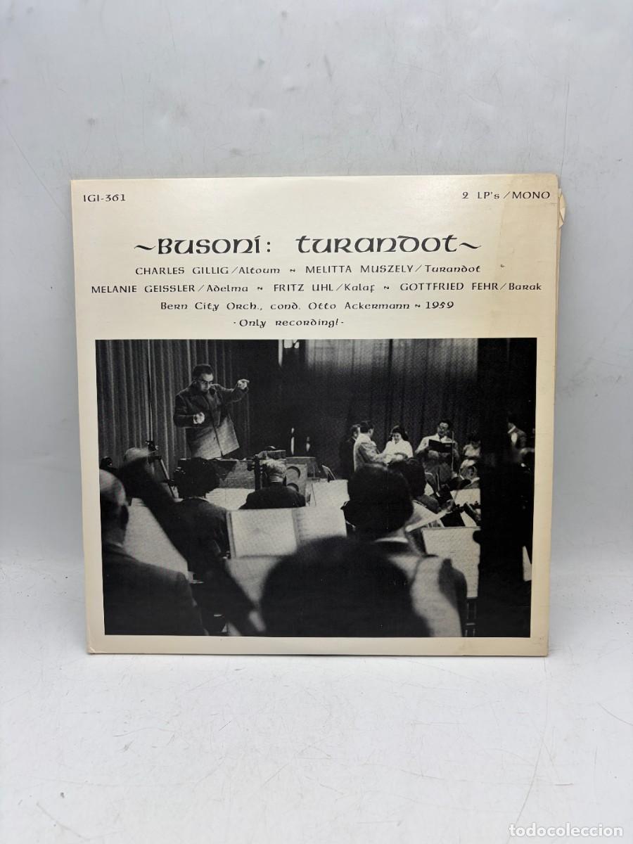 Discos de vinilo: LP - BUSONI - TURANDOT - OTTO ACKERMANN / BERN CITY ORCH. - 2 LP'S MONO