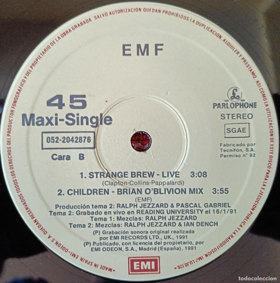 Discos de vinilo: EMF ** Children ** MAXI SINGLE VINILO 1991 - Foto 4