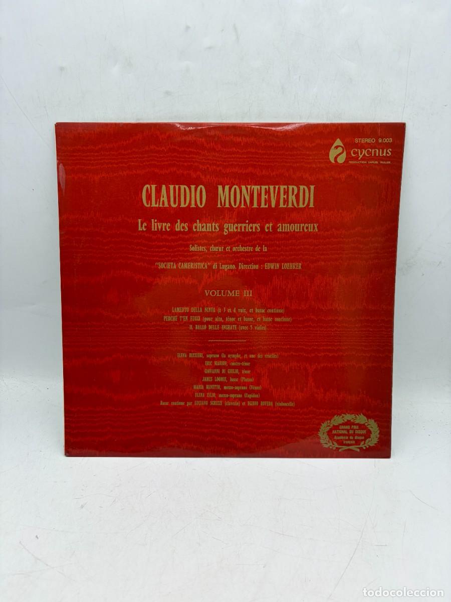 Discos de vinilo: LP - CLAUDIO MONTEVERDI - LE LIVRE DES CHANTS GUERRIERS ET AMOUREUX VOL. III - CYCNUS