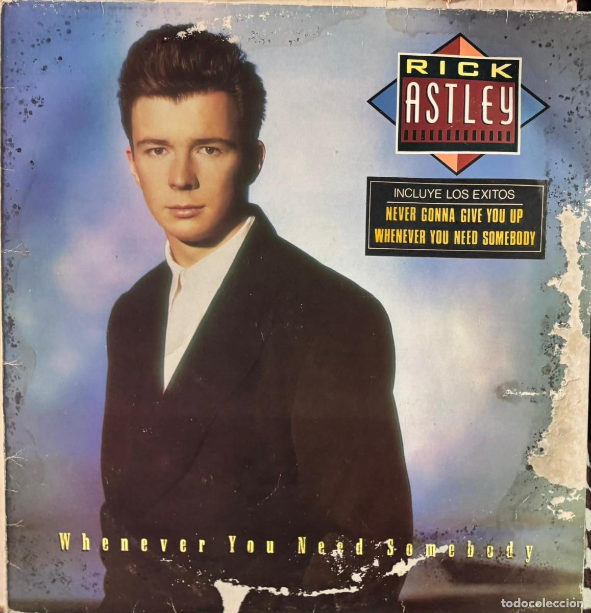 Discos de vinilo: LP RICK ASTLEY-WHENEVER YOU NEED SOMEBODY. LP-SEXT-1213