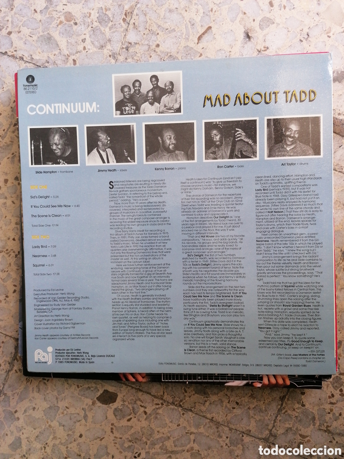 Discos de vinilo: LP MAD ABOUT TADD CONTINUUM SPAIN 1985 - Foto 2