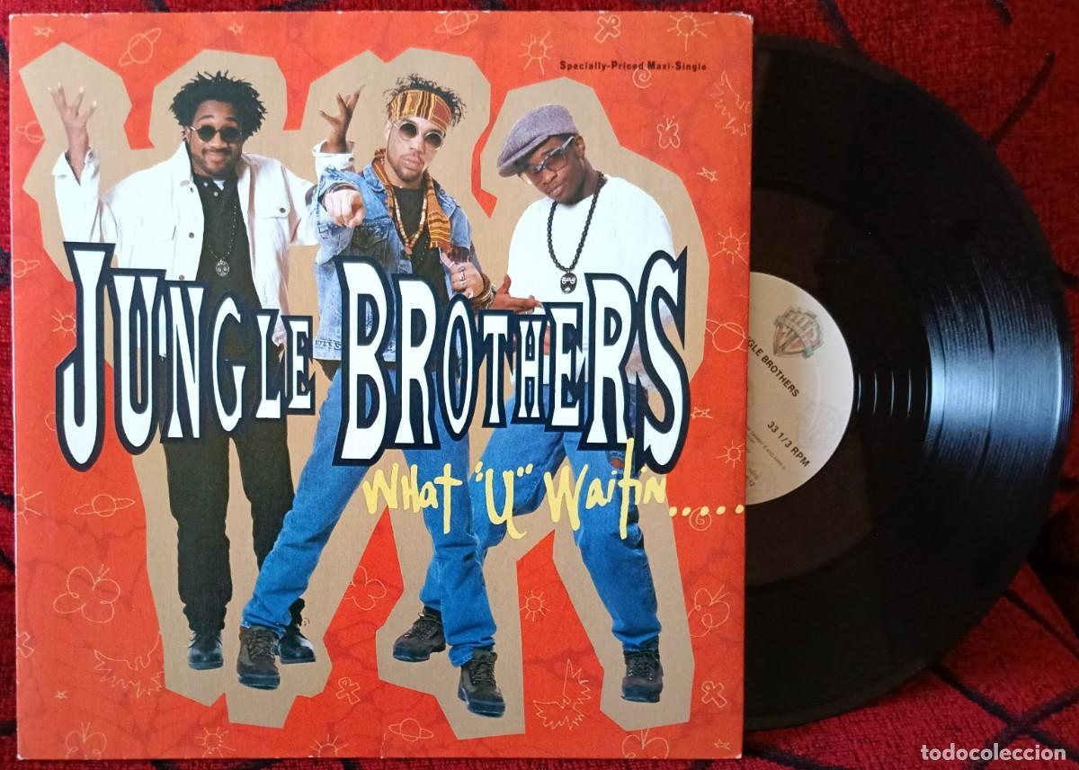 Discos de vinilo: JUNGLE BROTHERS ** What &rdquo;U&rdquo; Waitin' &rdquo;4&rdquo;? ** MAXI SINGLE VINILO 1990 USA