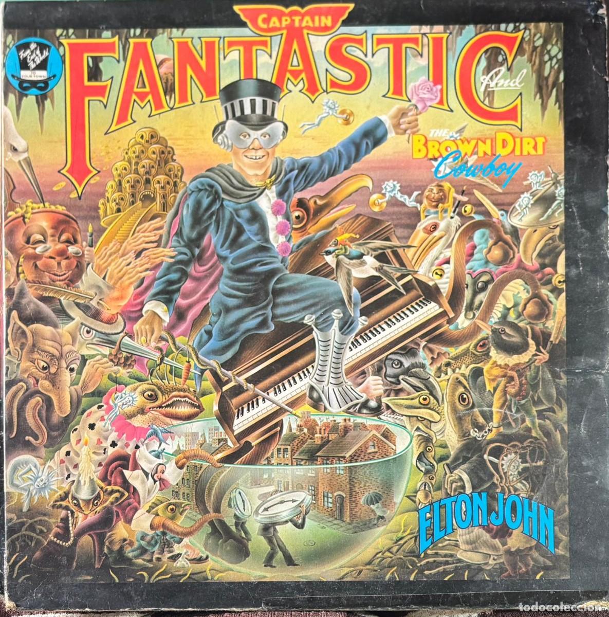Discos de vinilo: LP ELTON JOHN-CAPTAIN FANTASTIC AND THE BROWN DIRT COWBOY. LP-SEXT-1215