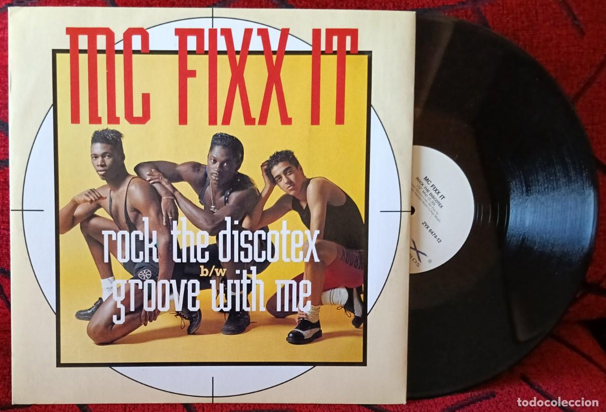 Discos de vinilo: MC FIXX IT ** Rock The Discotex b/w Groove With Me ** MAXI SINGLE VINILO ALEMANIA 1991