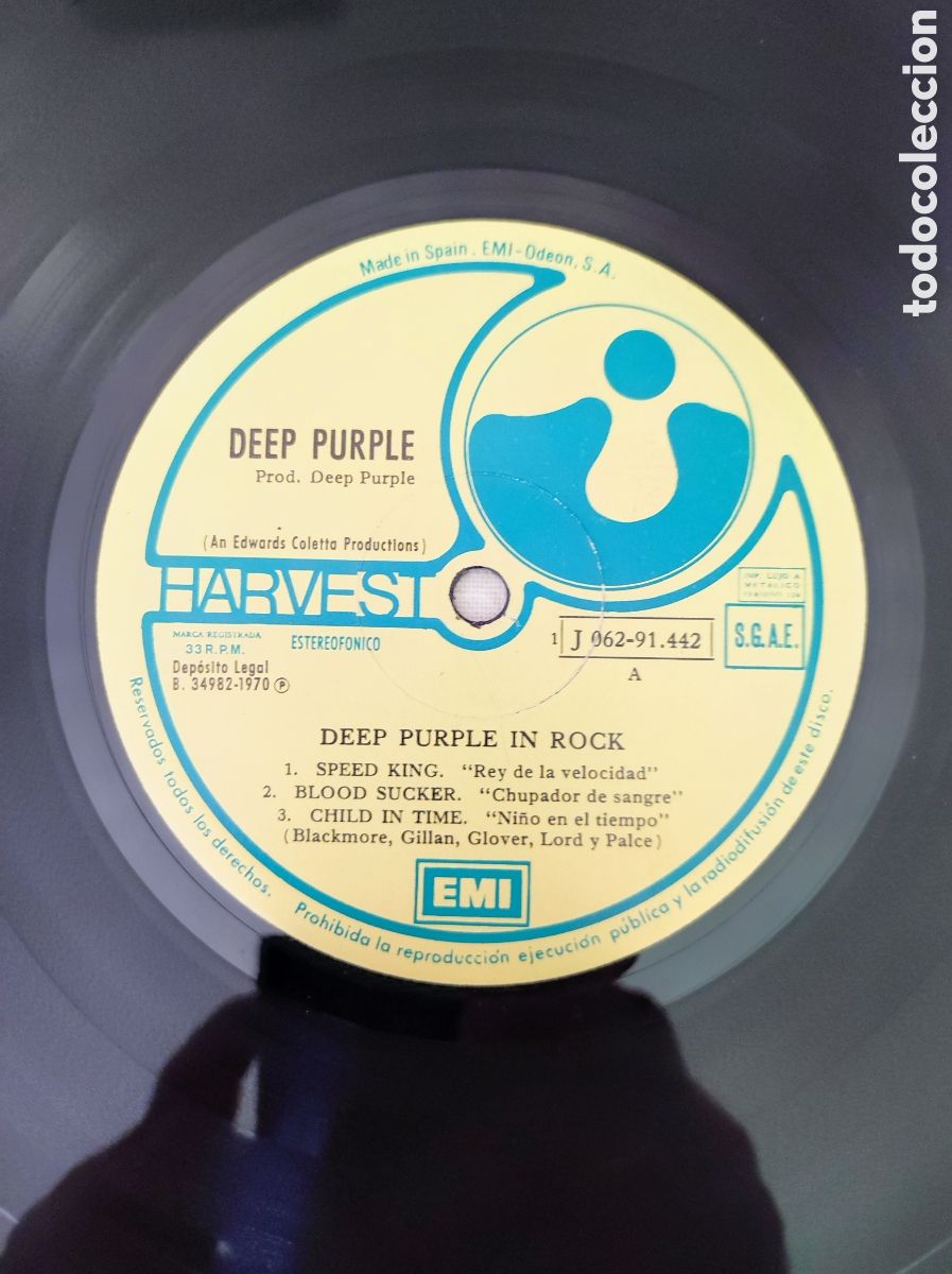 Discos de vinilo: DEEP PURPLE - IN ROCK - Foto 2