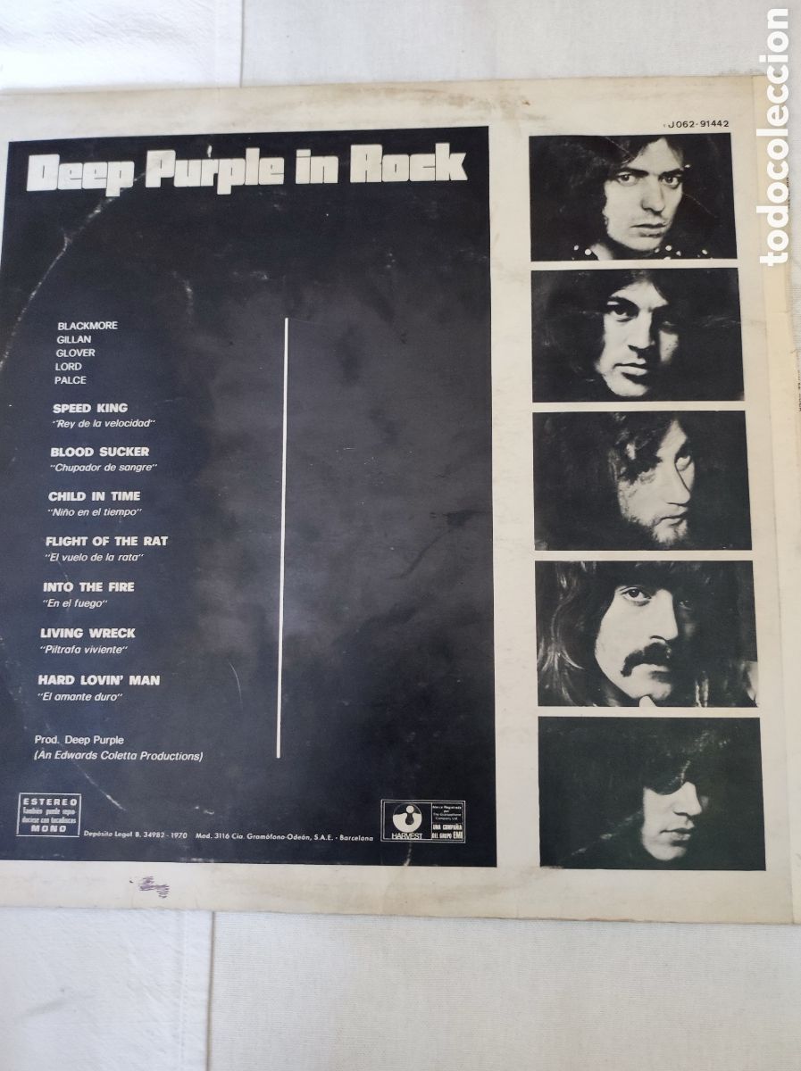 Discos de vinilo: DEEP PURPLE - IN ROCK - Foto 3