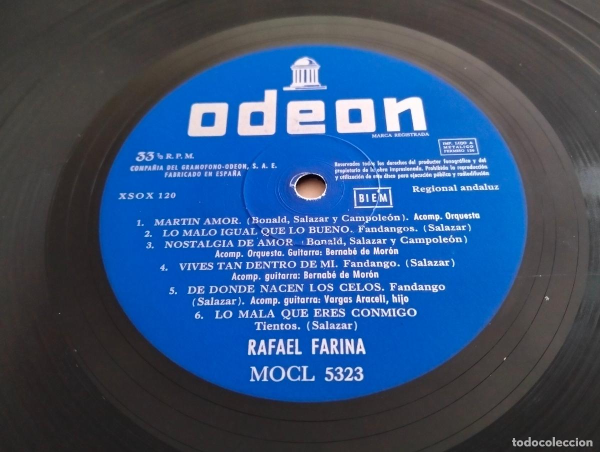 Discos de vinilo: RAFAEL FARINA, DISCO LP, EDITADO ODEON, A&Ntilde;O 1968 - Foto 4
