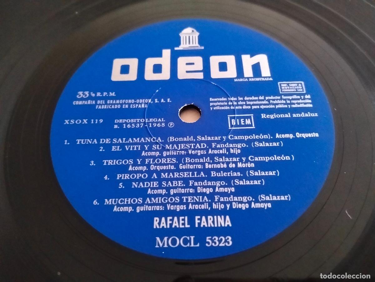 Discos de vinilo: RAFAEL FARINA, DISCO LP, EDITADO ODEON, A&Ntilde;O 1968 - Foto 6