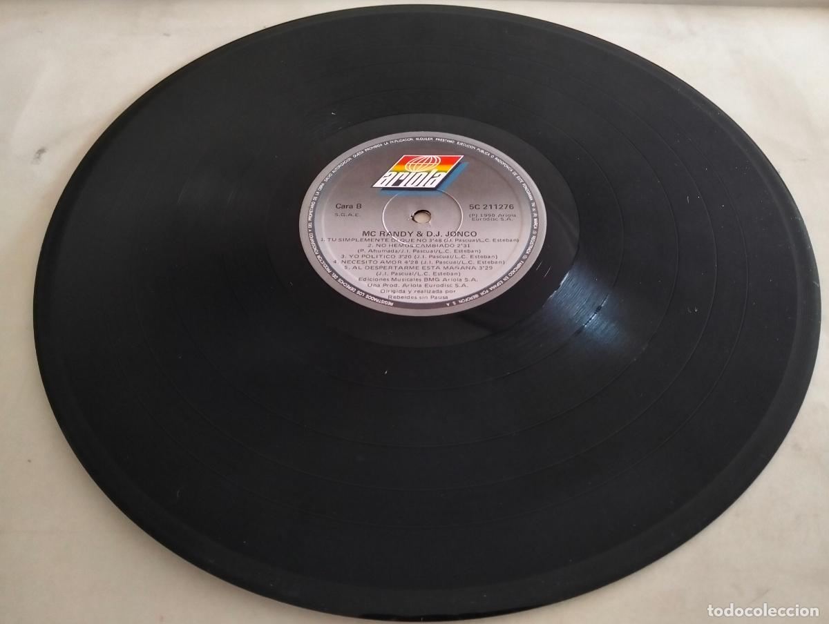 Discos de vinilo: MC RANDY & D.J.JONCO, DISCO LP, EDITADO ARIOLA, A&Ntilde;O 1990 - Foto 5