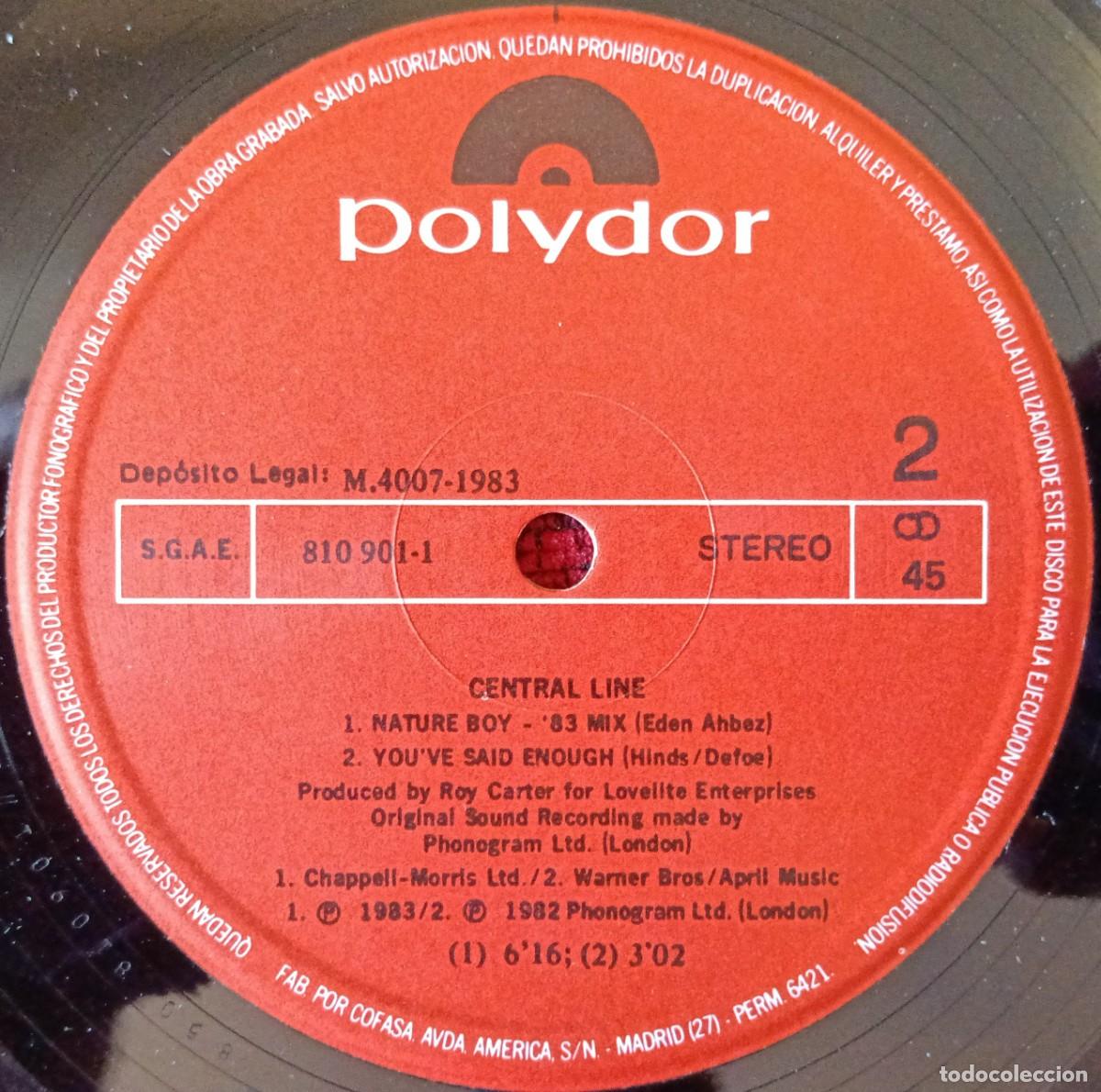 Discos de vinilo: CENTRAL LINE ** Nature Boy ** MAXI SINGLE VINILO 1983 - Foto 4