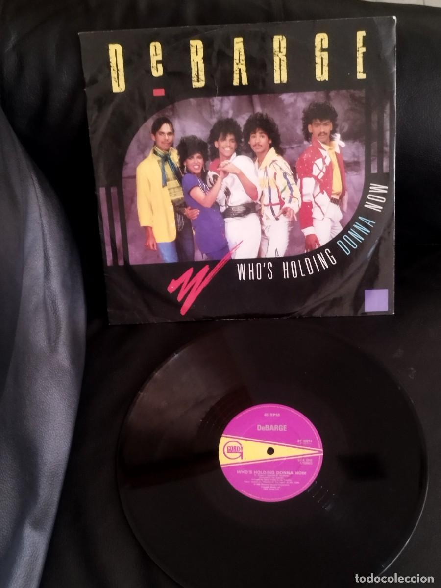 Dischi in vinile: DeBarge &ndash; Who's Holding Donna Now / Be My Lady. Vinilo 12&rdquo;.