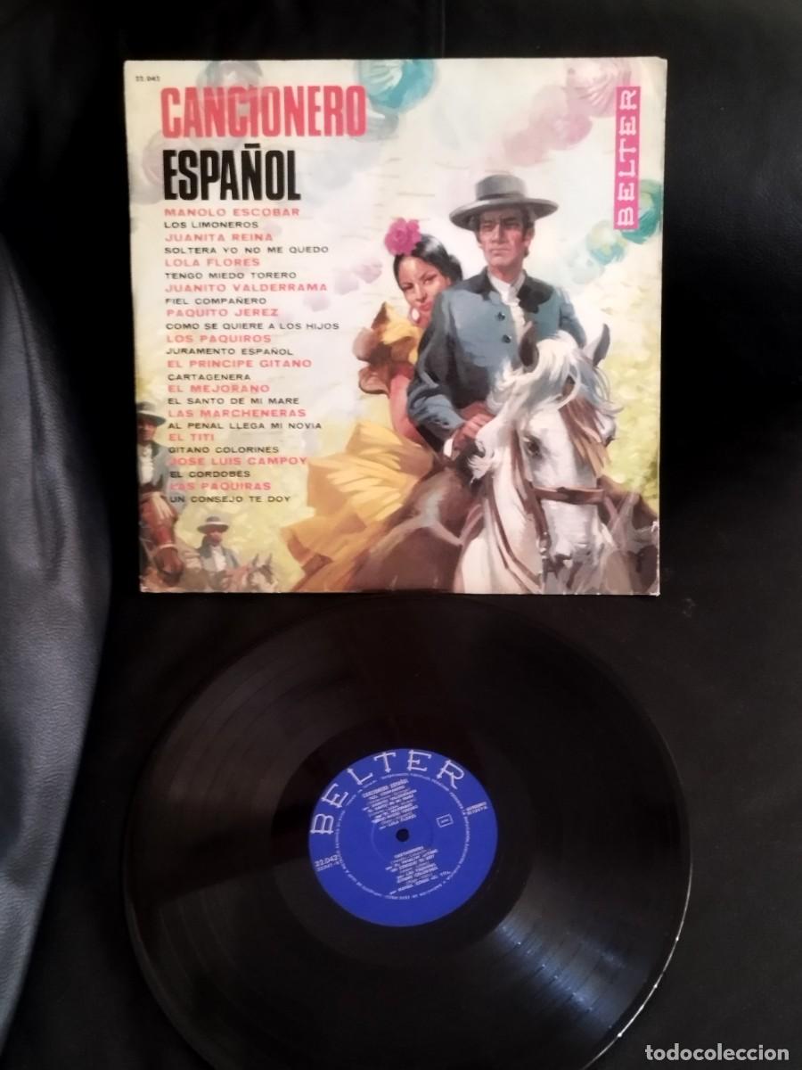 Discos de vinilo: Cancionero espa&ntilde;ol - Varios Belter. Vinilo, Manolo Escobar, Juanita Reina, Lola Flores y Juanito.