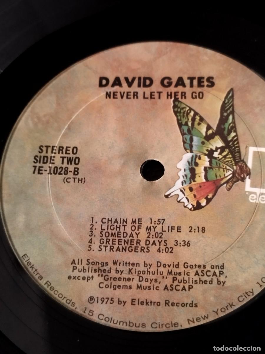 Discos de vinilo: David Gates &ndash; Never Let Her Go. Vinilo lp. - Foto 2