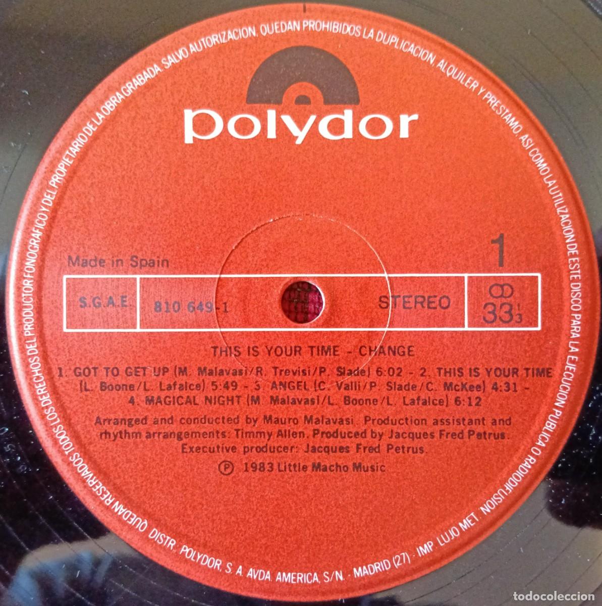 Discos de vinilo: CHANGE ** This Is Your Time ** VINILO LP 1983 - Foto 3