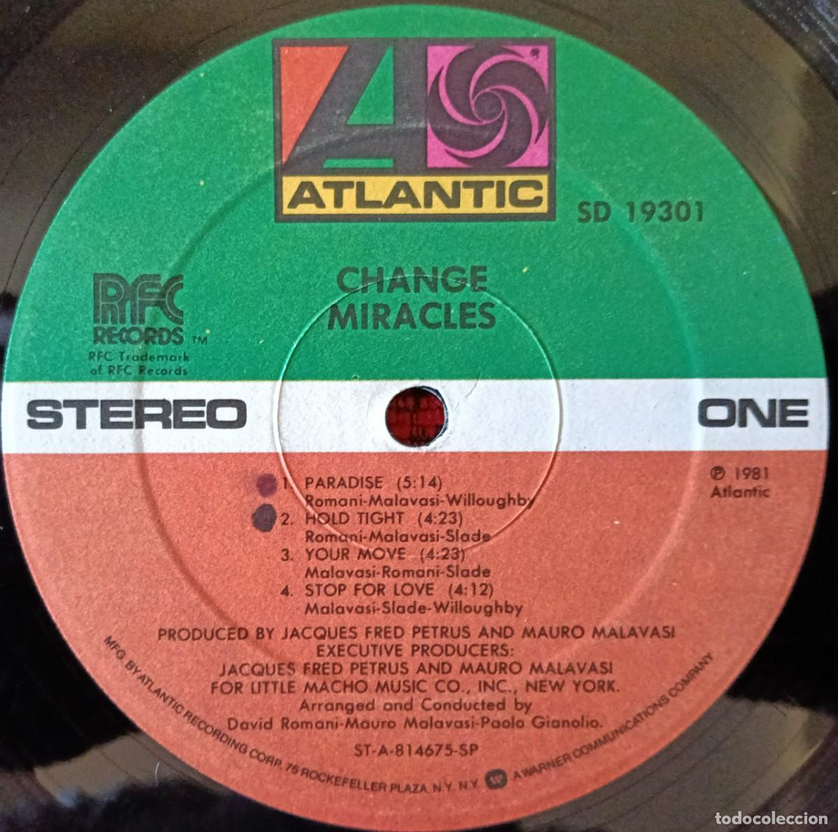 Discos de vinilo: CHANGE ** Miracles ** VINILO LP 1981 USA - Foto 3