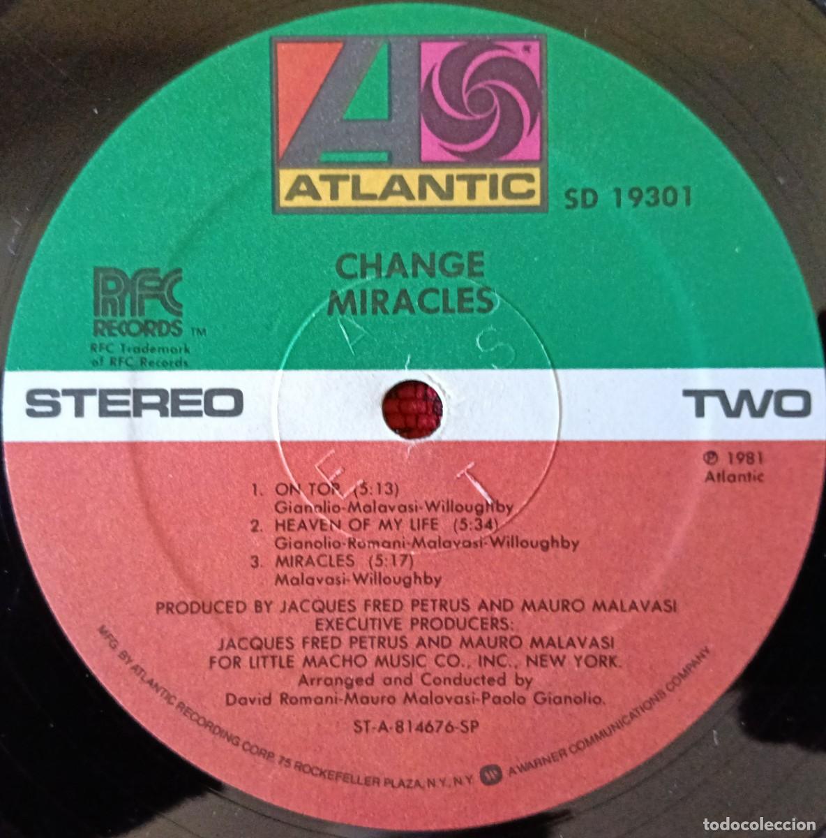 Discos de vinilo: CHANGE ** Miracles ** VINILO LP 1981 USA - Foto 4