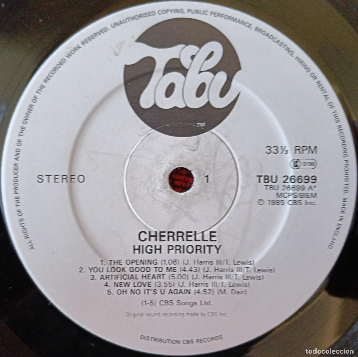 Discos de vinilo: CHERRELLE ** High Priority ** VINILO LP 1985 UK - Foto 3