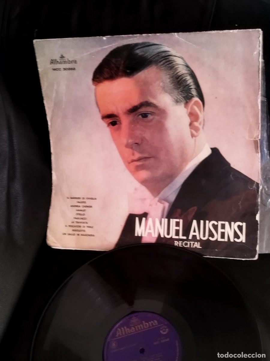 Discos de vinilo: Manuel Ausensi &ndash; Recital. Romanzas de &Oacute;pera por el Baritono Manuel Ausensi. Vinilo lp.