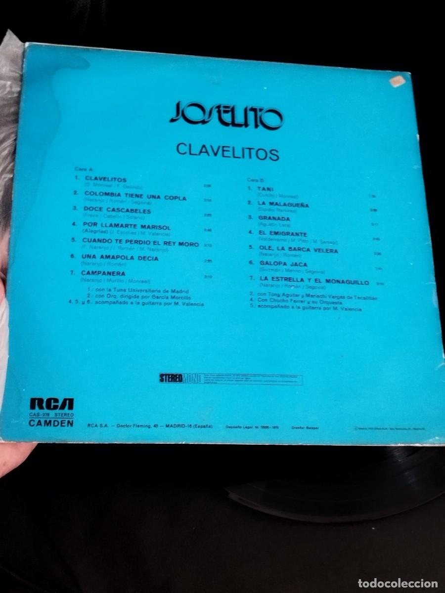 Discos de vinilo: Joselito &ndash; Clavelitos. Vinilo lp. - Foto 3