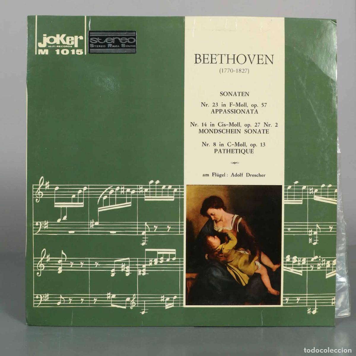 Discos de vinilo: LP. Beethoven - Sonaten: Appassionata, Mondschein, Pathetique - Adolf Drescher - Joker