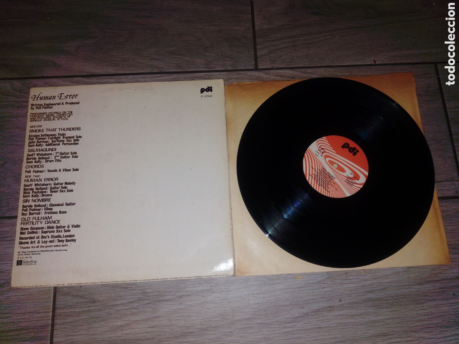 Discos de vinilo: POLI PALMER - HUMAN ERROR - SPAIN - PDI - L - - Foto 2