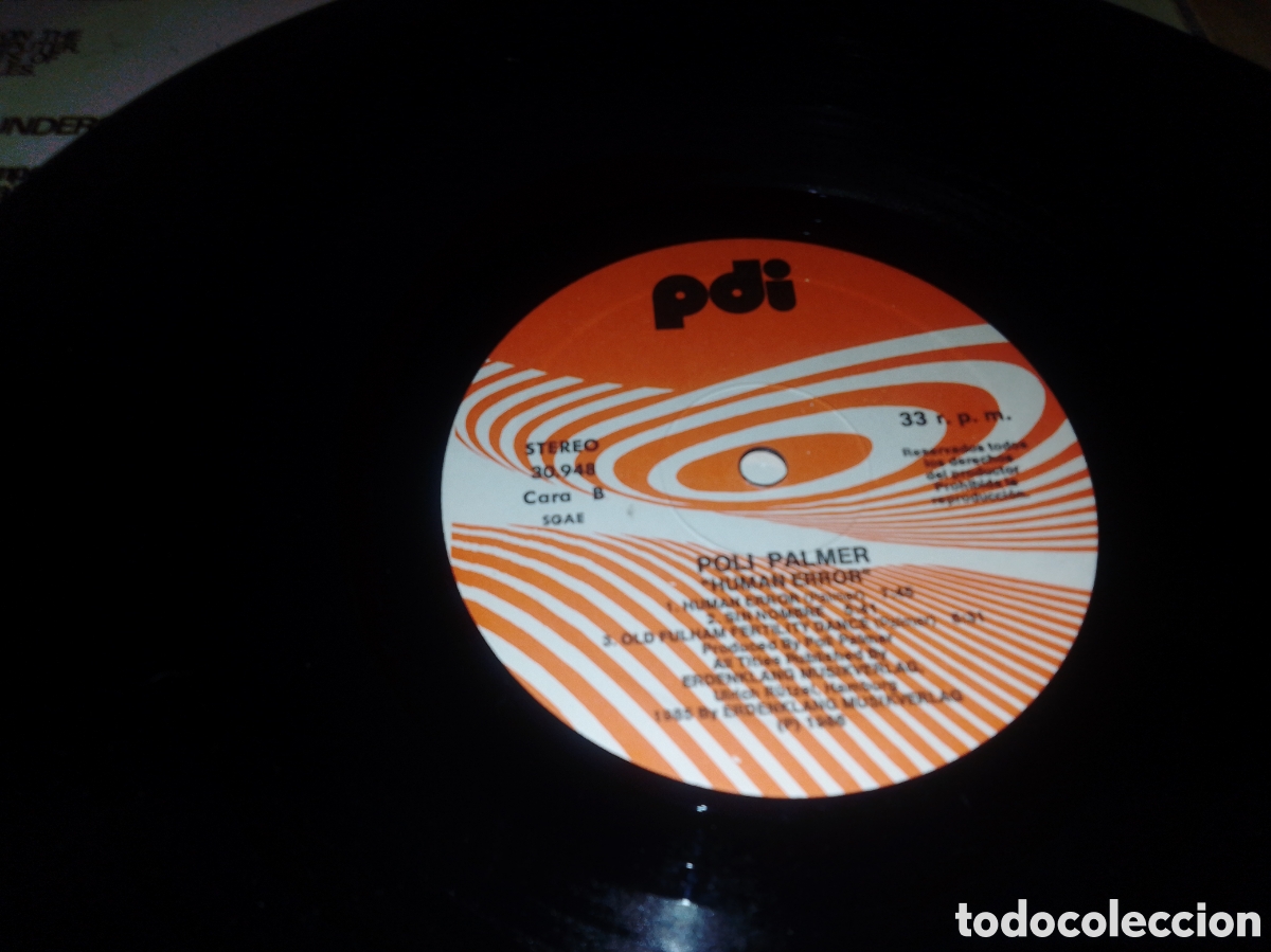 Discos de vinilo: POLI PALMER - HUMAN ERROR - SPAIN - PDI - L - - Foto 3