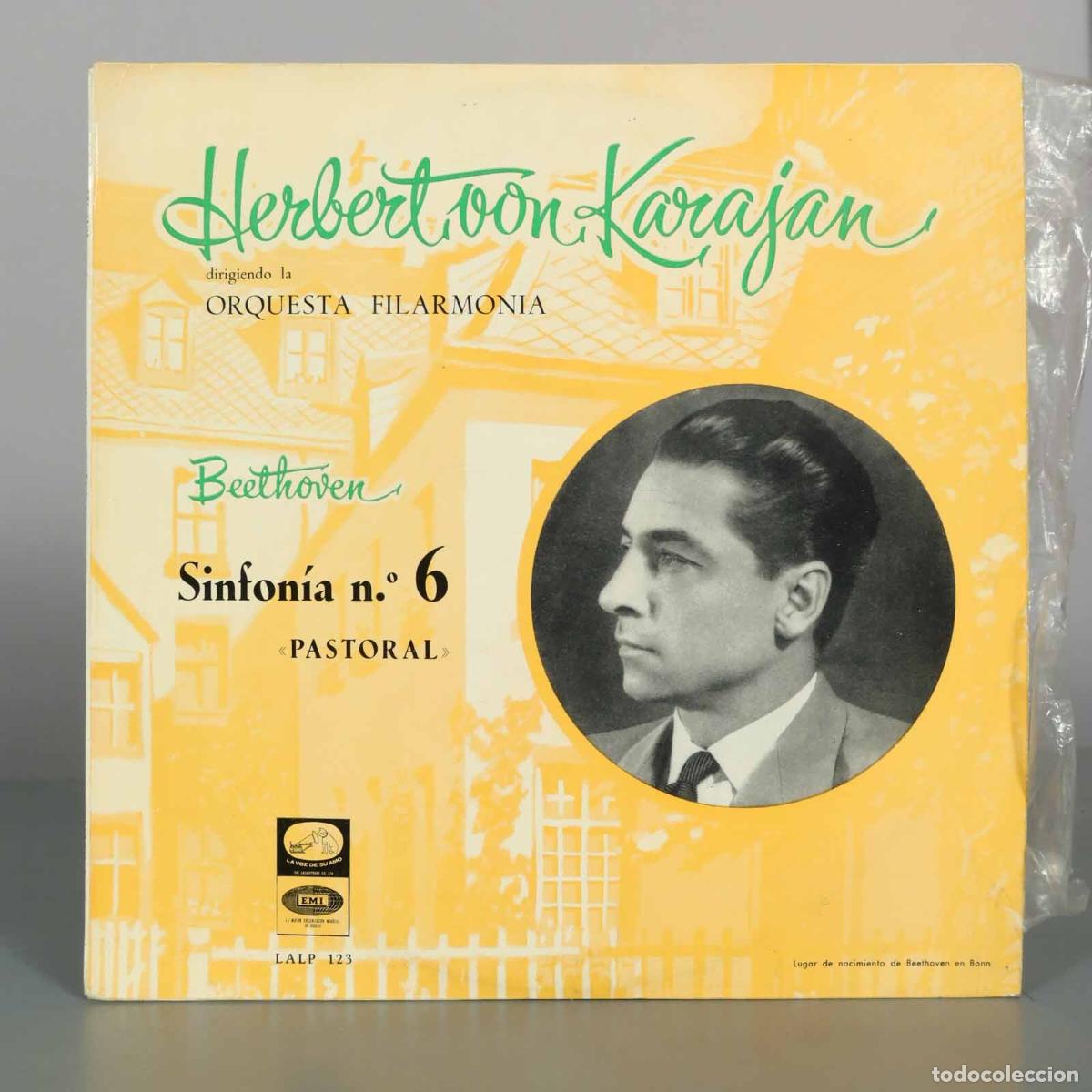 Discos de vinilo: LP. Beethoven - Sinfon&iacute;a n.&ordm; 6 Pastoral - Herbert von Karajan, Orquesta Filarmonia - EMI