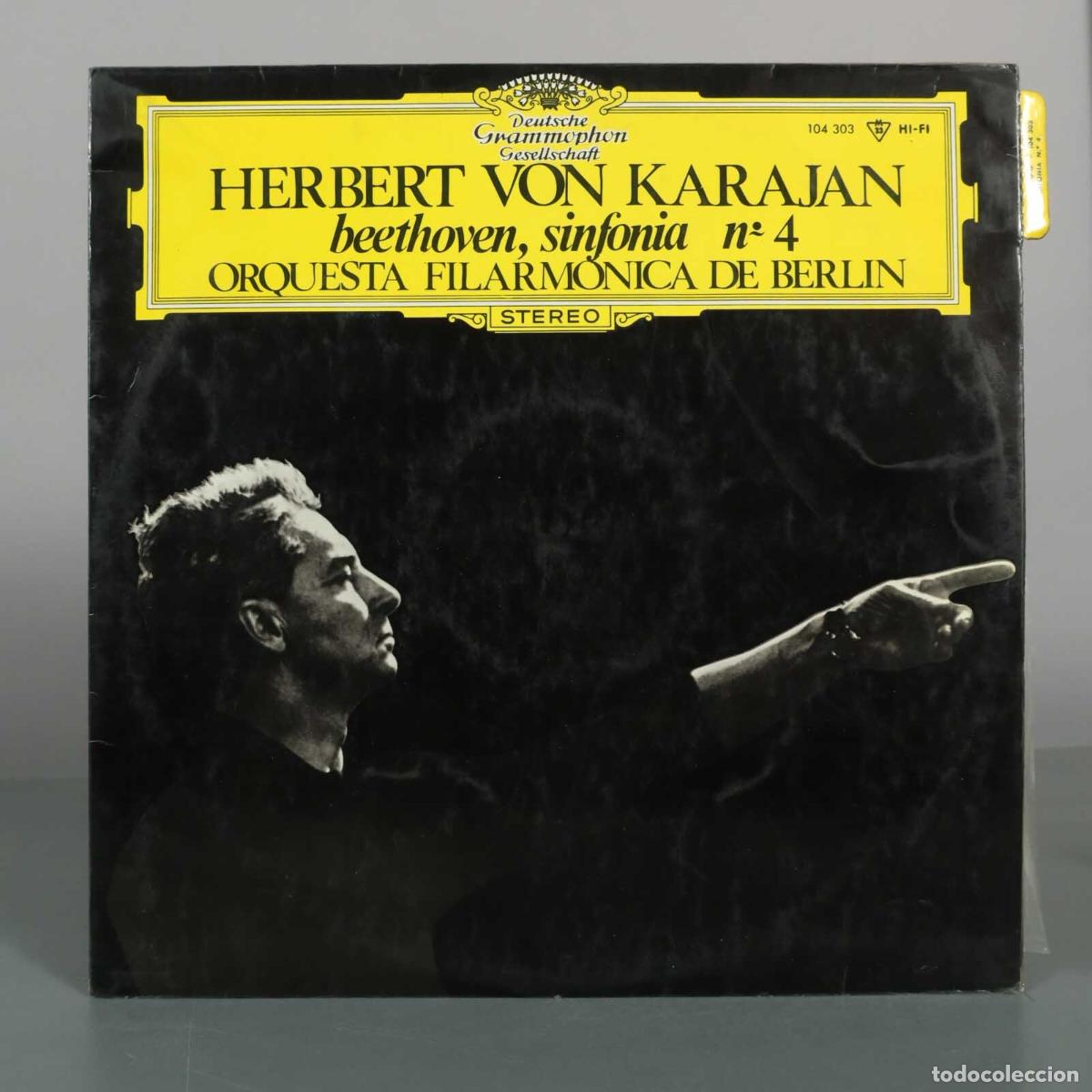 Discos de vinilo: LP. Beethoven, Sinfon&iacute;a n&ordm; 4 - Orquesta Filarm&oacute;nica de Berl&iacute;n, Herbert von Karajan