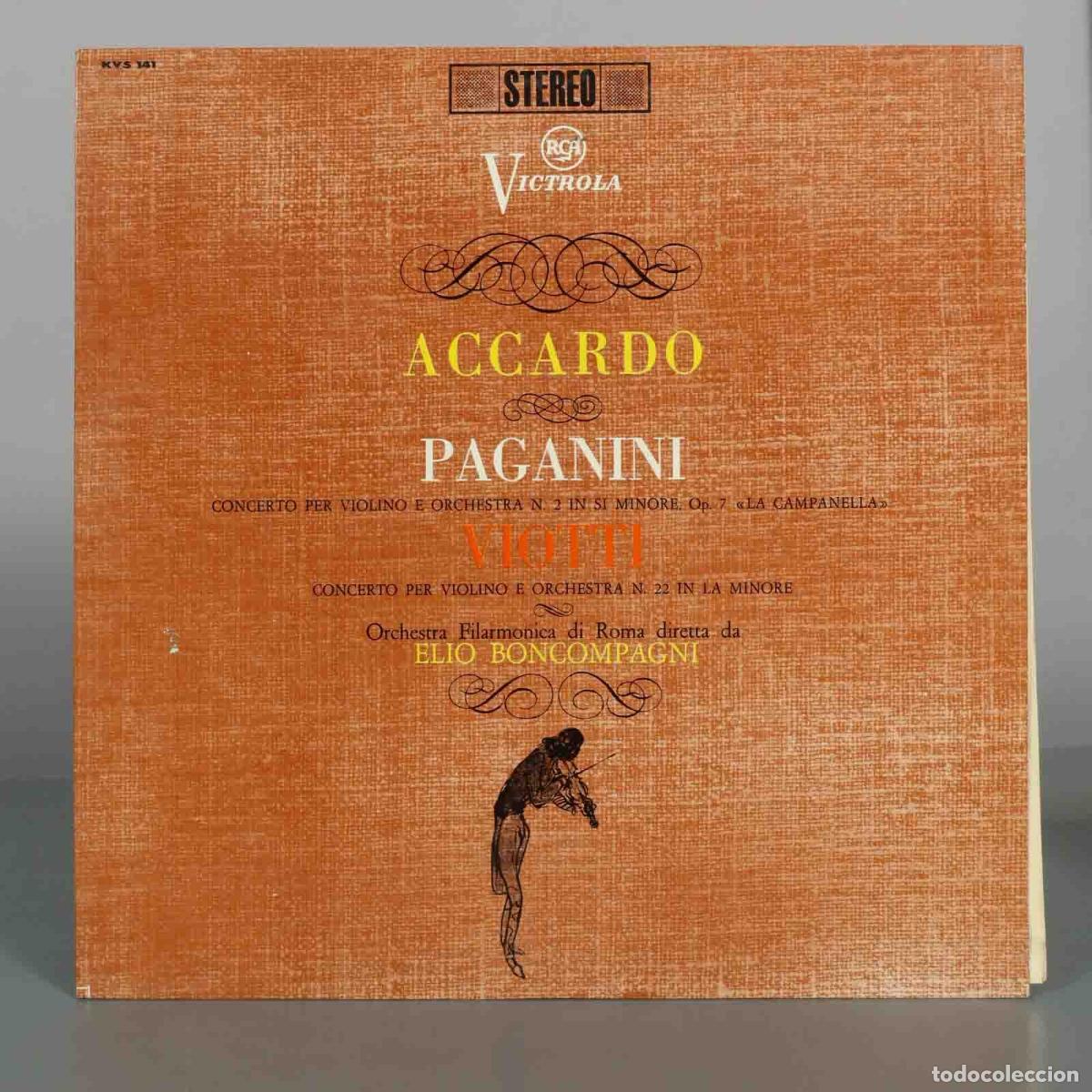 Vinyl records: LP. Accardo - Paganini, Viotti - Concerto per Violino e Orchestra N. 2, Concerto per Violino e