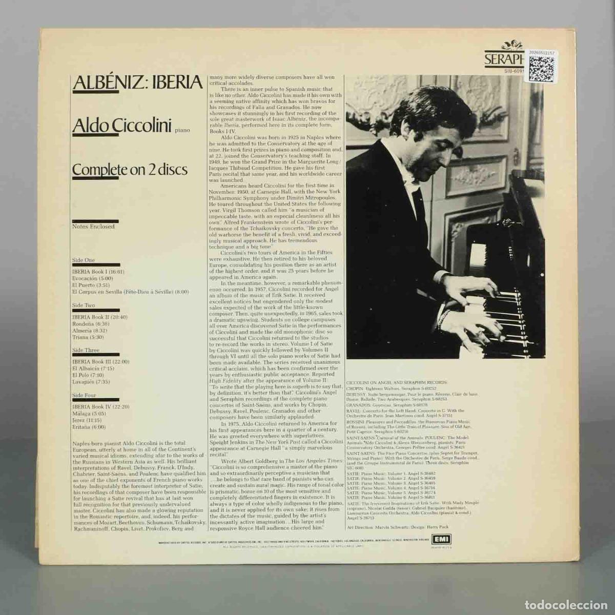 Discos de vinilo: LP. CICCOLINI. ALBENIZ. IBERIA - Foto 2