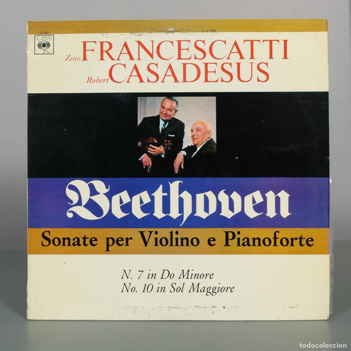 Discos de vinilo: LP. Sonatas for Violin and Piano No. 7 in C Minor, No. 10 in G Major - Beethoven - Francescatti, Ro