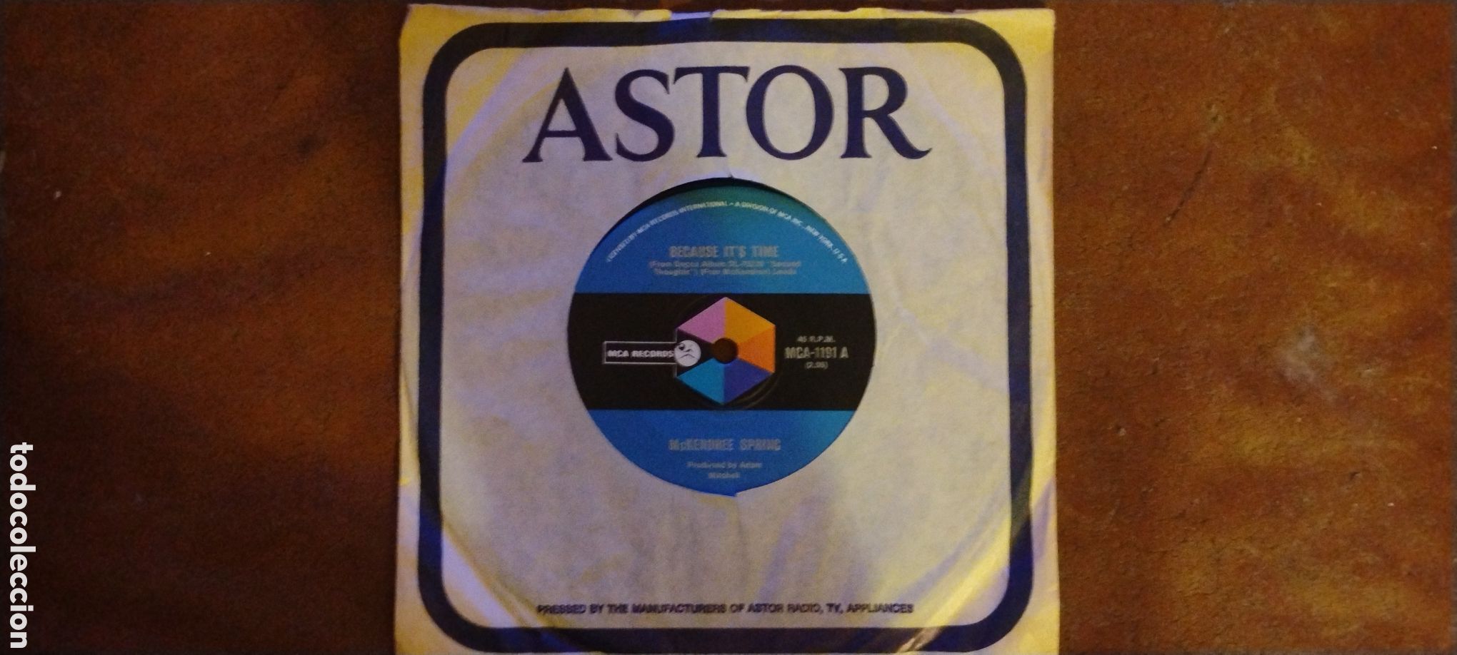 Discos de vinilo: MCKENDREE-BECAUSE IT'S TIME-SINGLE-MCA RECORDS/US-KSA