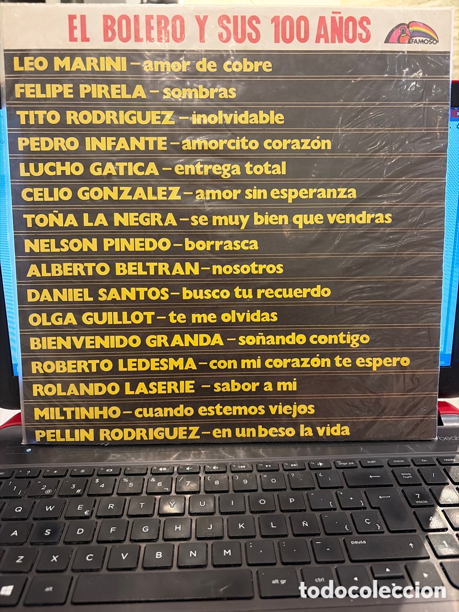 Discos de vinilo: EL BOLERO Y SUS 100 A&Ntilde;OS - LEO MARINI + FELIPE PIRELA + TITO RODRIGUEZ... LP ECUADOR