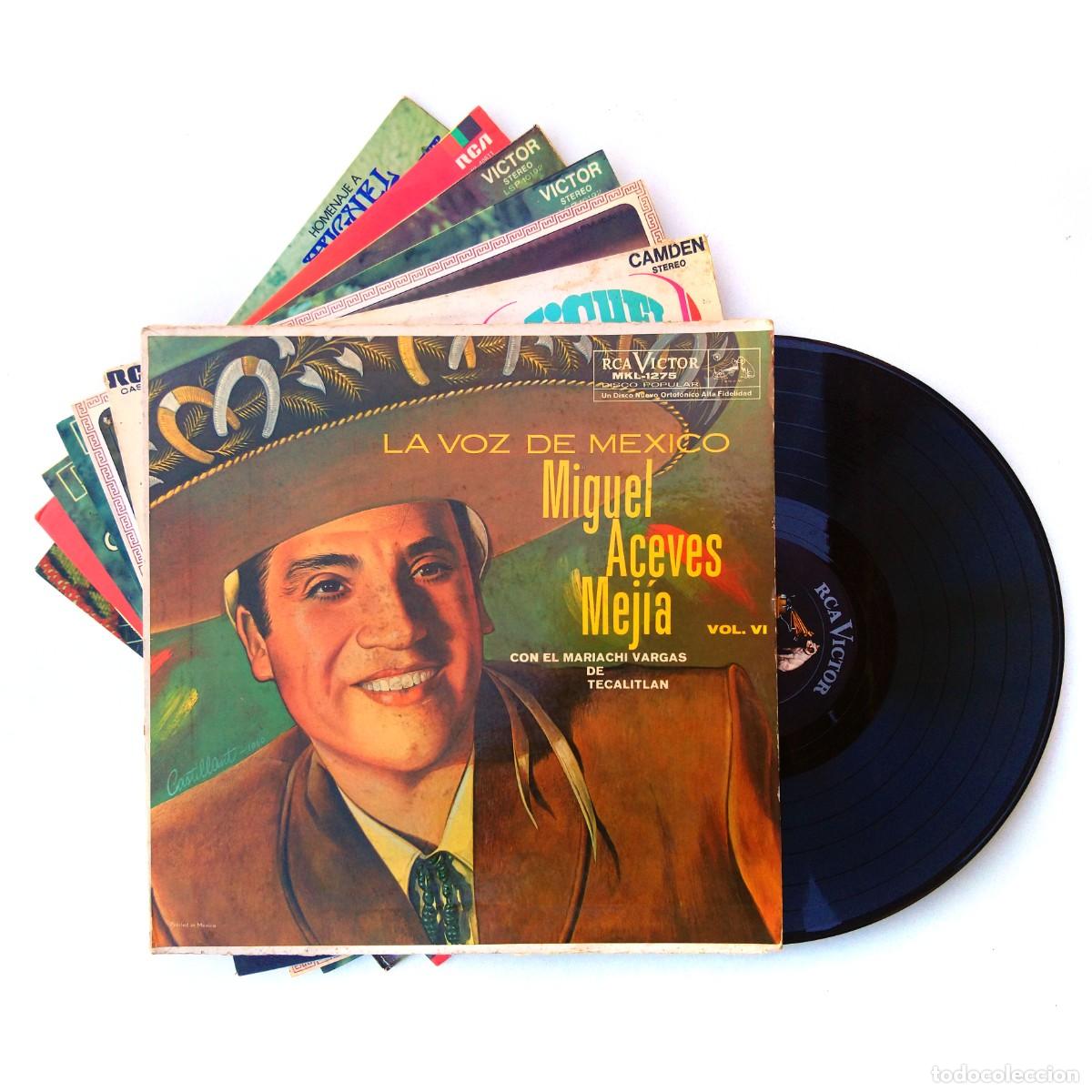 Discos de vinilo: MiGUEL ACEVES MEJiA Lote 6 LP las rejas no matan la cama de piedra voz de mexico lorenzo barcelata
