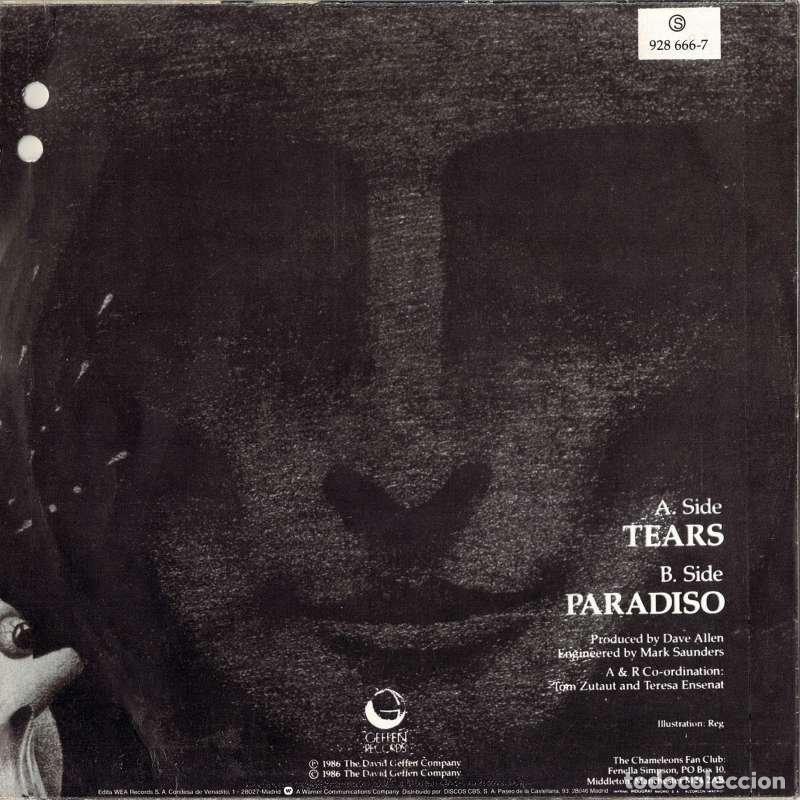 Discos de vinilo: The Chamaleons - Tears / Paradiso. Single Promo - Foto 2