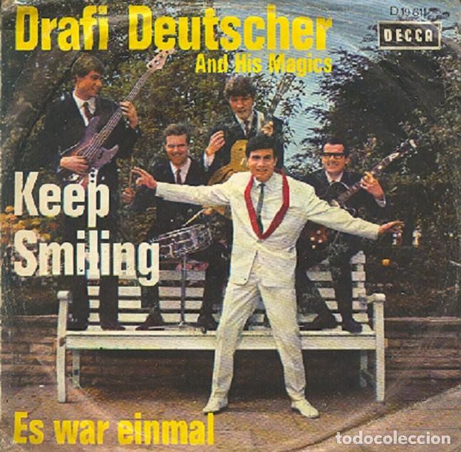 Discos de vinilo: Drafi Deutscher &ndash; Keep smiling; Es war einmal &ndash; DECCA 19 611 (Ed. Alemana) &ndash; 1964