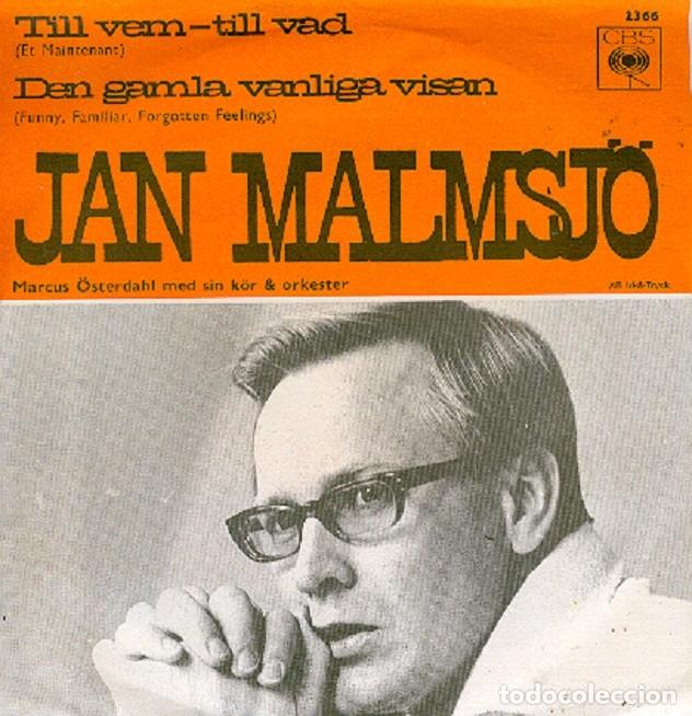 Discos de vinilo: Jam Malmsj&ouml; - Till Vem - Till Vad; Den Gamla Vanliga Visan &ndash; CBS 2366 (Ed. Sueca) &ndash; 1967