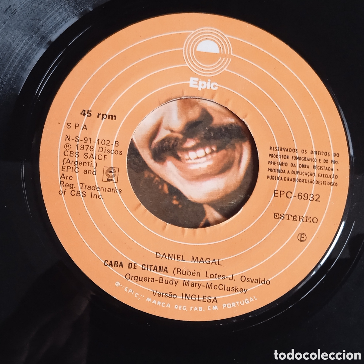 Discos de vinilo: DANIEL MAGAL - Cara de gitana (1978) disco de vinilo single - Foto 3