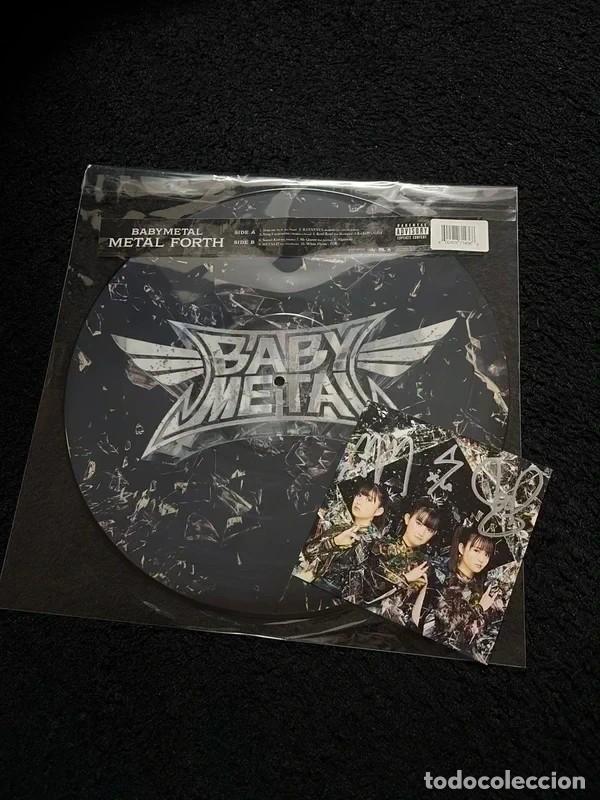 Discos de vinilo: Vinilo Picture Disc Metal Forth Shattered Glass Store Exclusive con Art Card Firmada