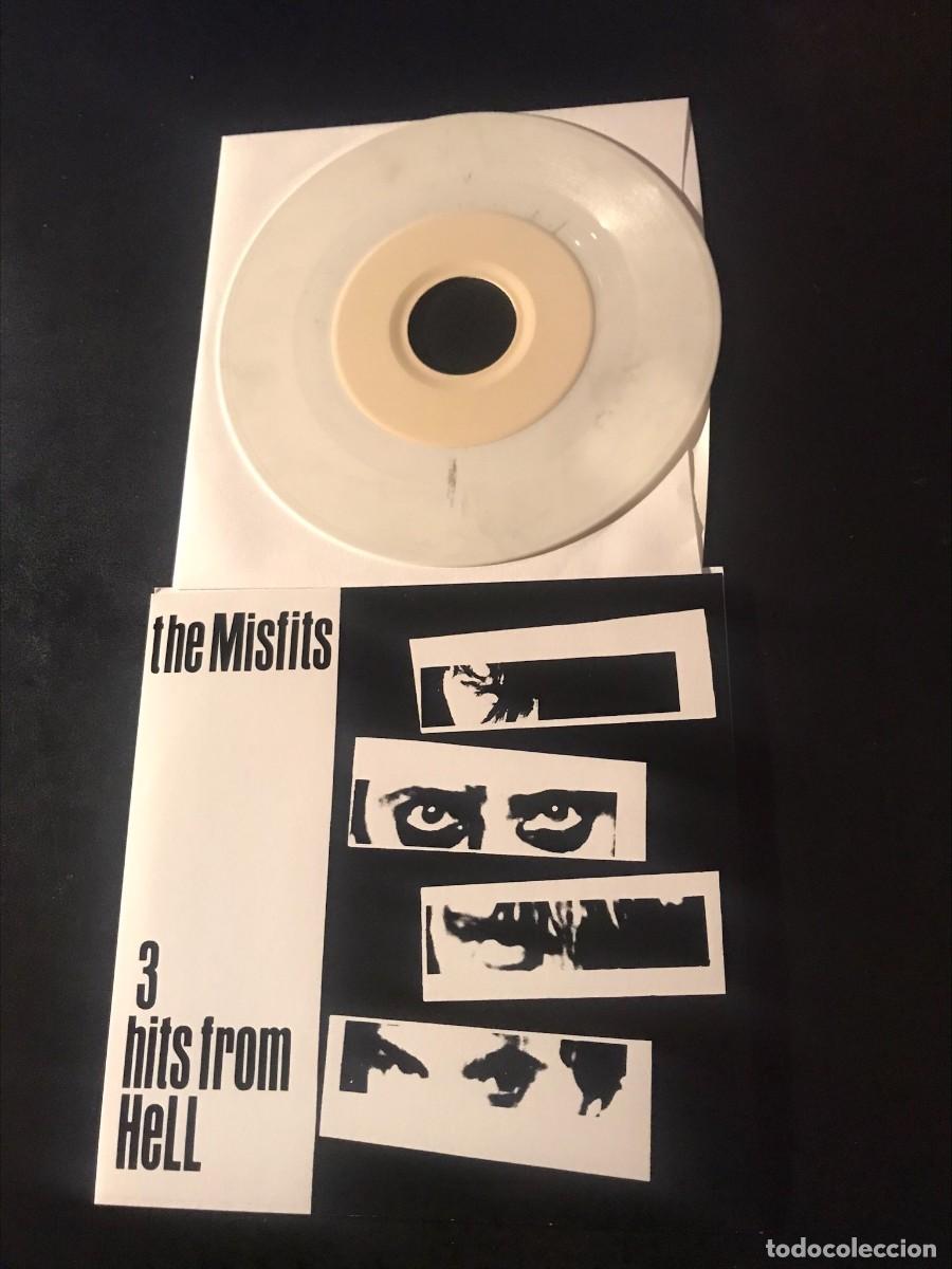Discos de vinilo: The Misfits 3 Hits From Hell Disco de vinilo blanco EP single 7&rdquo; punk danzig