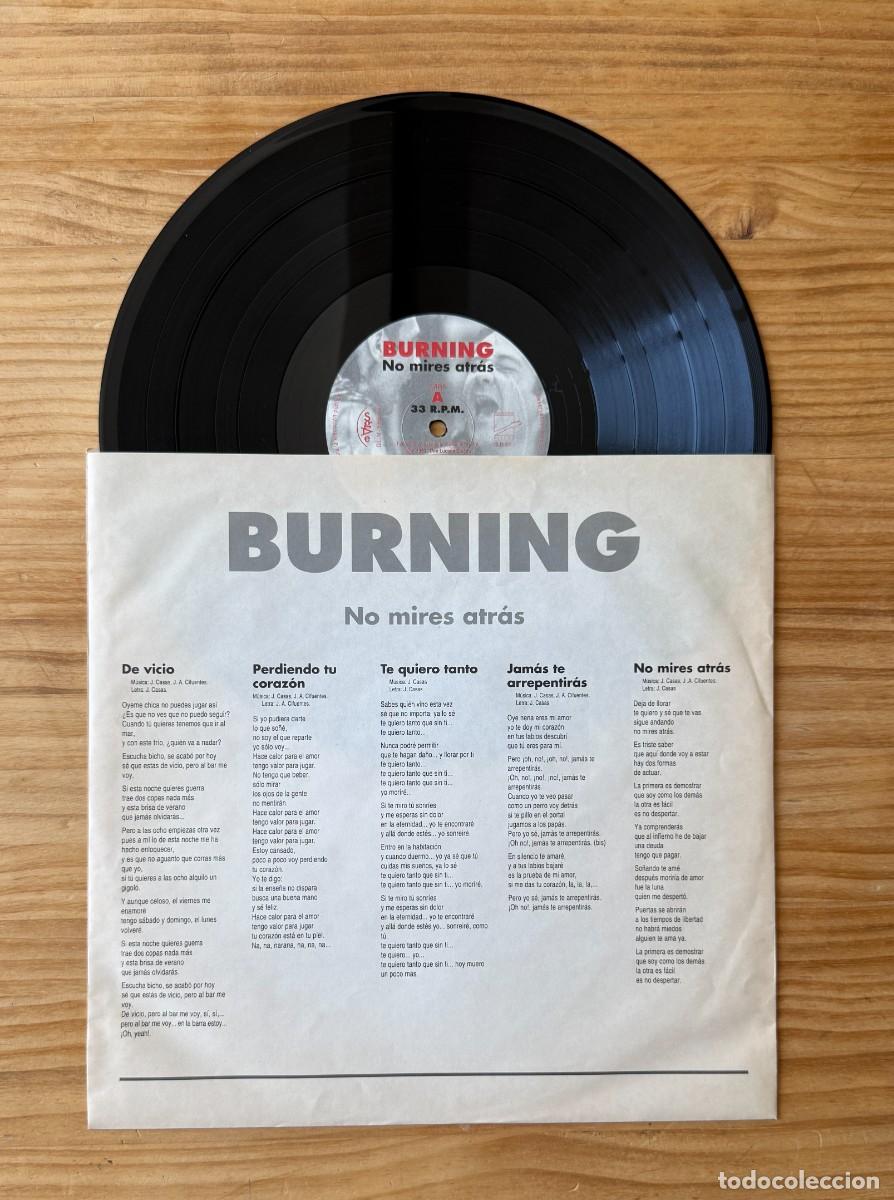 Discos de vinilo: Burning &lrm;&ndash; No Mires Atr&aacute;s. Spain 1993 - Foto 3