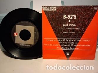 Discos de vinilo: SINGLE PROMOCIONAL DE B-52&acute;S : LOVE SHACK - Foto 2