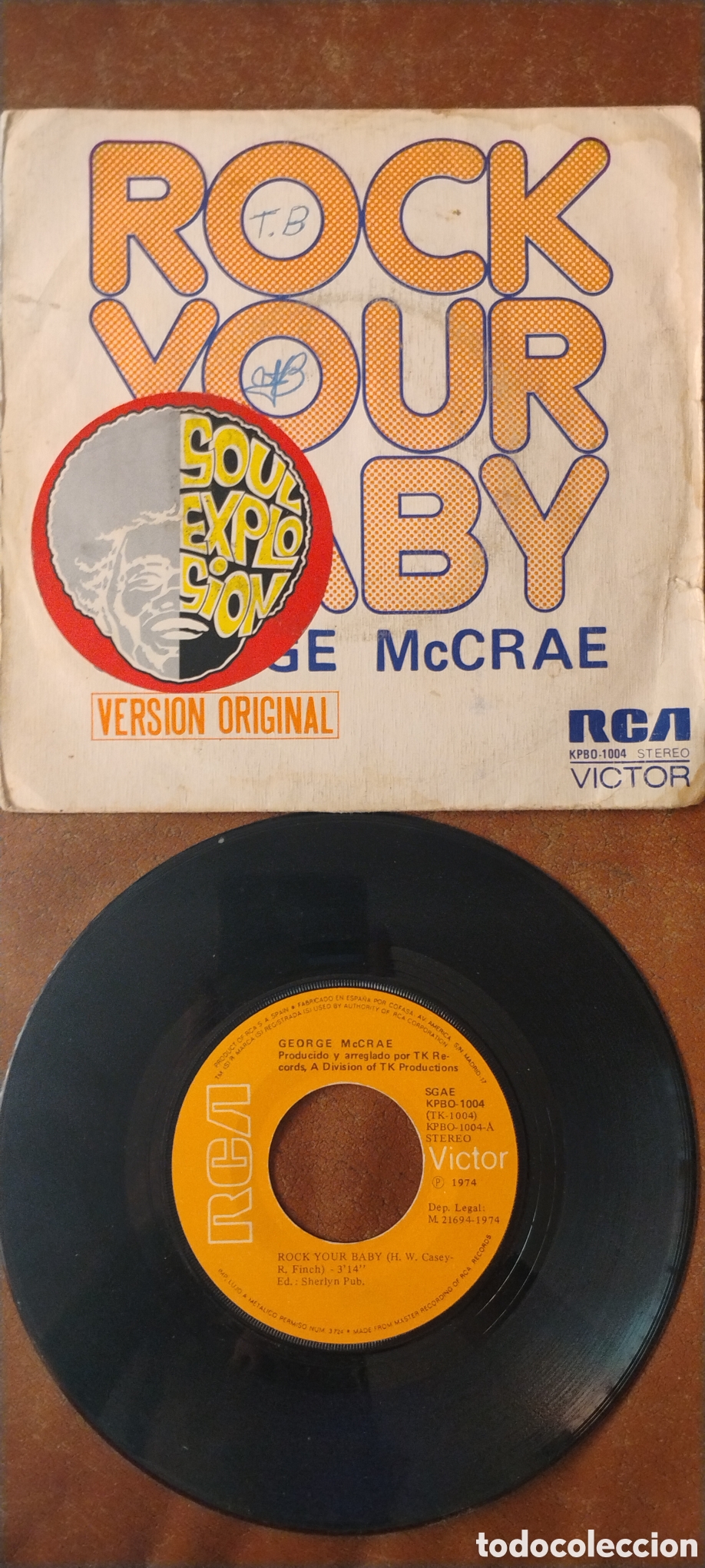 Discos de vinilo: GEORGE McCRAE-ROCK YOUR BABY&bull;SOUL EXPLOSION-SINGLE-RCA/SPAIN-KSA