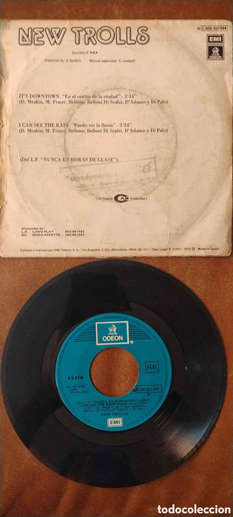 Discos de vinilo: NEW TROLLS-ITS DOWNTOWN-SINGLE-ODEON/SPAIN-KSA - Foto 5