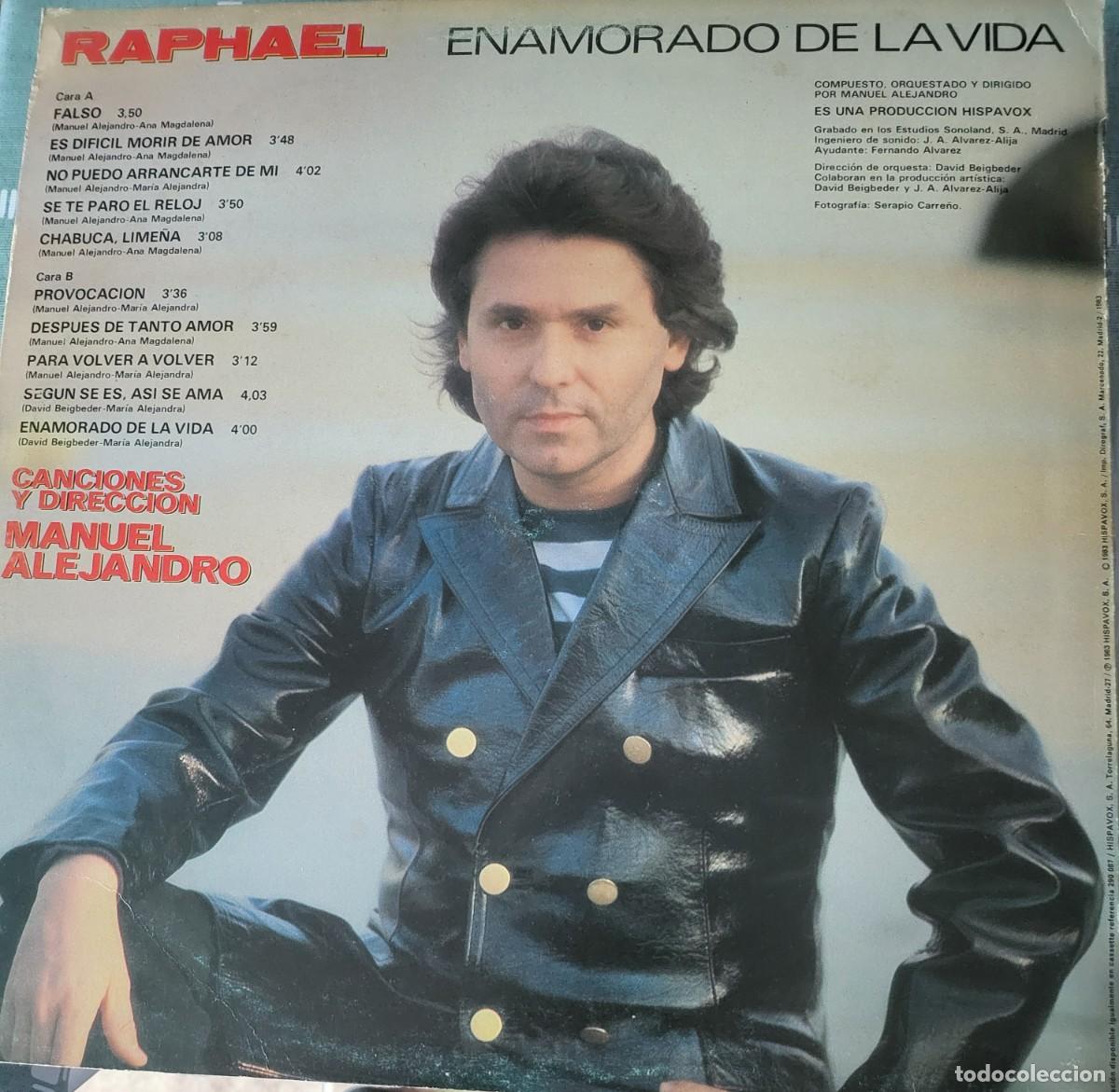 Discos de vinilo: Raphael Lp sello Hispavox editado en Espa&ntilde;a a&ntilde;o 1983... - Foto 2