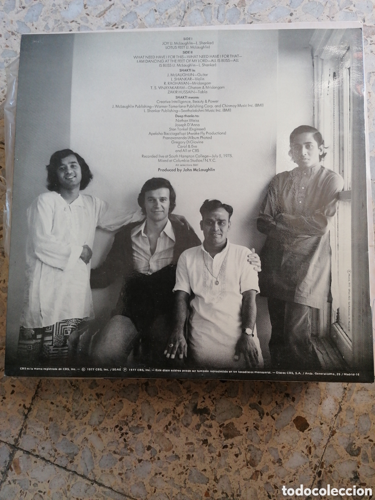 Discos de vinilo: LP JOHN MCLAUGHLIN SHAKTI 1977 ESPA&Ntilde;A - Foto 2