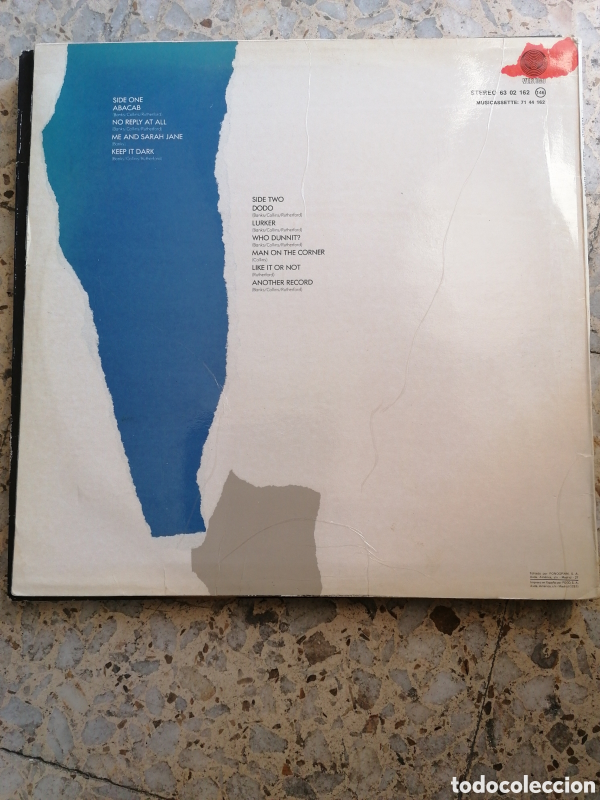 Discos de vinilo: LP GENESIS ABACAB 1981 ESPA&Ntilde;A INSERT - Foto 2