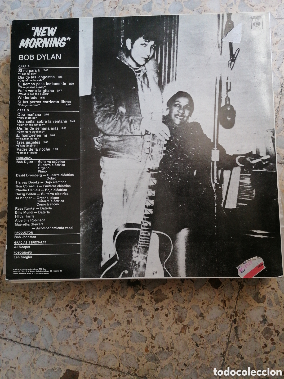 Discos de vinilo: LP BOB DYLAN NEW MORNING 1983 ESPA&Ntilde;A - Foto 2