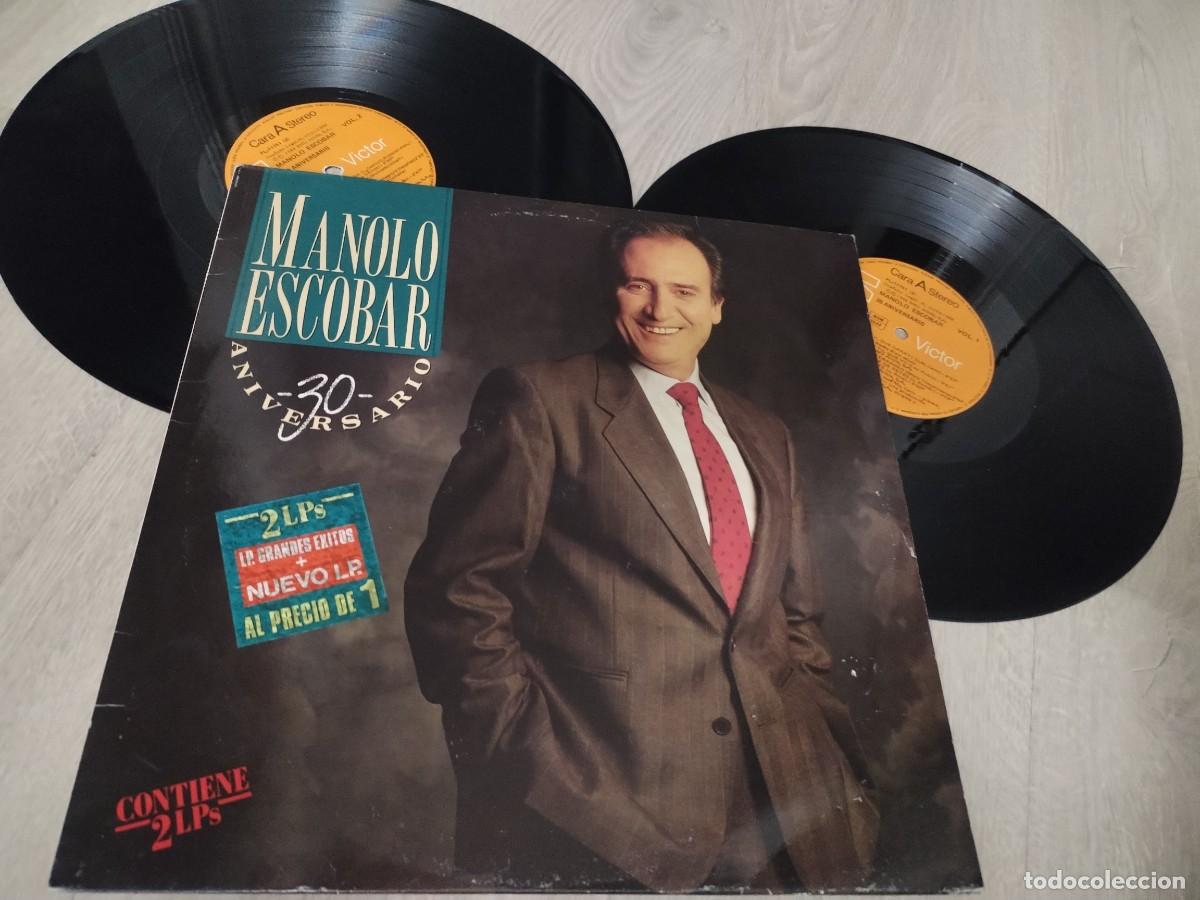 Discos de vinilo: MANOLO ESCOBAR - 30 ANIVERSARIO ..2 LP&acute;S - UNO CON LOS GRANDES EXITOS Y OTRO TEMAS NUEVOS . 1988